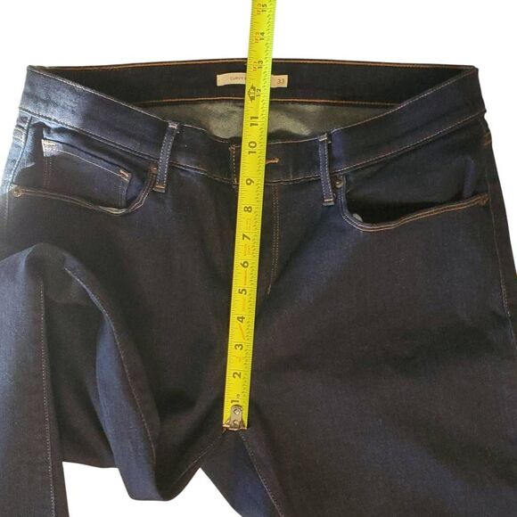 Levi’s Women’s Curvy Boot Cut Jeans Size 33 Dark Wash Stretch Denim - Picture 9 of 10